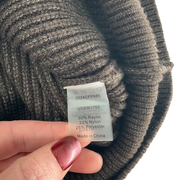 Universal Standard better than wool dolman sleeve Brown Ribbed Sweater 4XS 00 - Picture 8 of 12